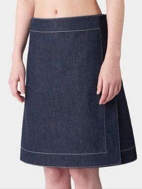 SUNNEI BELLIDENTRO REVERSIBLE SKIRT / denim & electric blue stripes- M